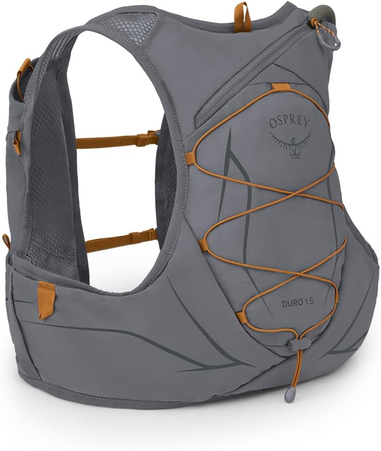 Osprey Duro 15L Mens Running Hydration Vest with Hydraulics ReservoirPhantom GreyToffee Orange