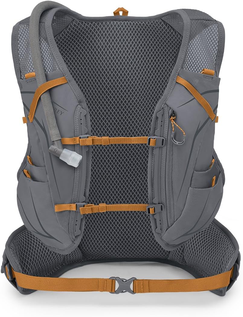 Osprey Duro 15L Mens Running Hydration Vest with Hydraulics ReservoirPhantom GreyToffee Orange