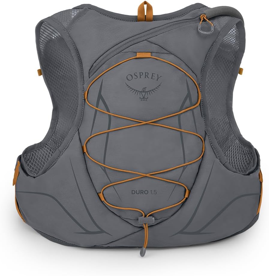 Osprey Duro 15L Mens Running Hydration Vest with Hydraulics ReservoirPhantom GreyToffee Orange