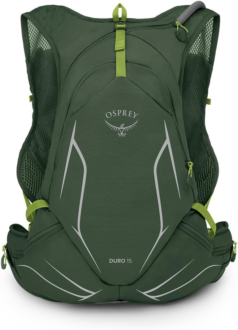 Osprey Duro 15L Mens Running Hydration Vest with Hydraulics ReservoirSeaweed GreenLimon