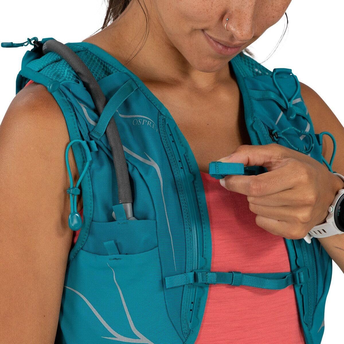 Osprey Dyna 15L Womens Running Hydration Vest with Hydraulics ReservoirVerdigris Green