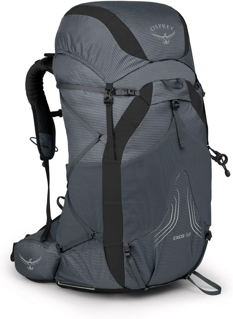 Osprey Exos 58 Mens Ultralight Backpacking BackpackTungsten Grey