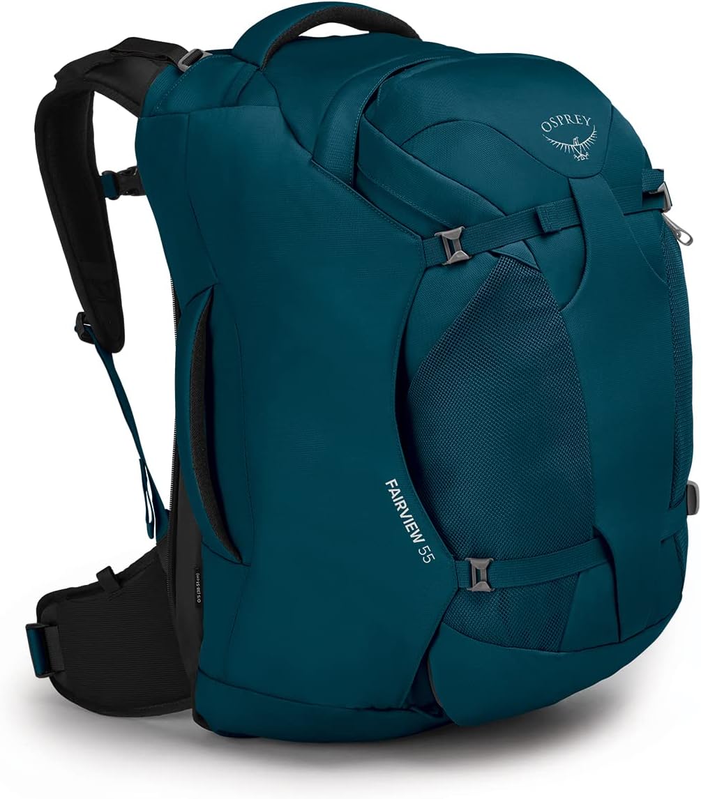 Osprey Fairview 55L Womens Travel Backpack BlackNight Jungle Blue