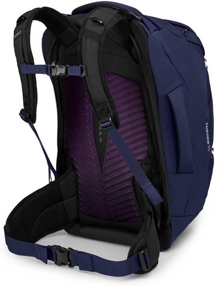 Osprey Fairview 55L Womens Travel Backpack BlackWinter Night Blue