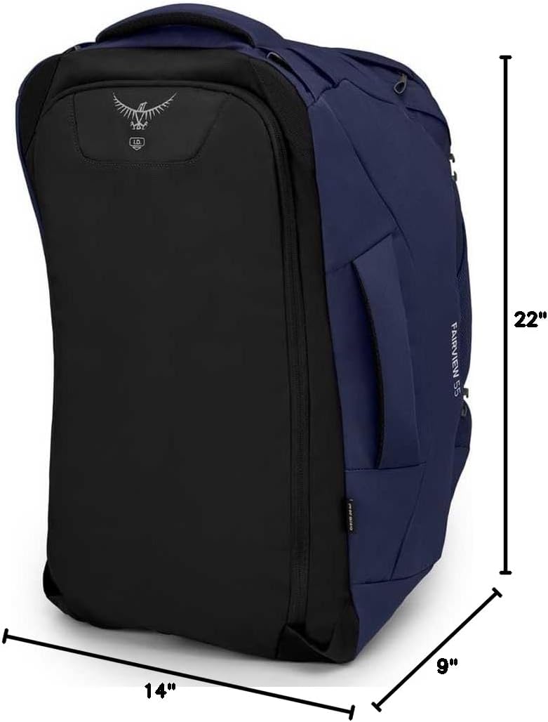 Osprey Fairview 55L Womens Travel Backpack BlackWinter Night Blue