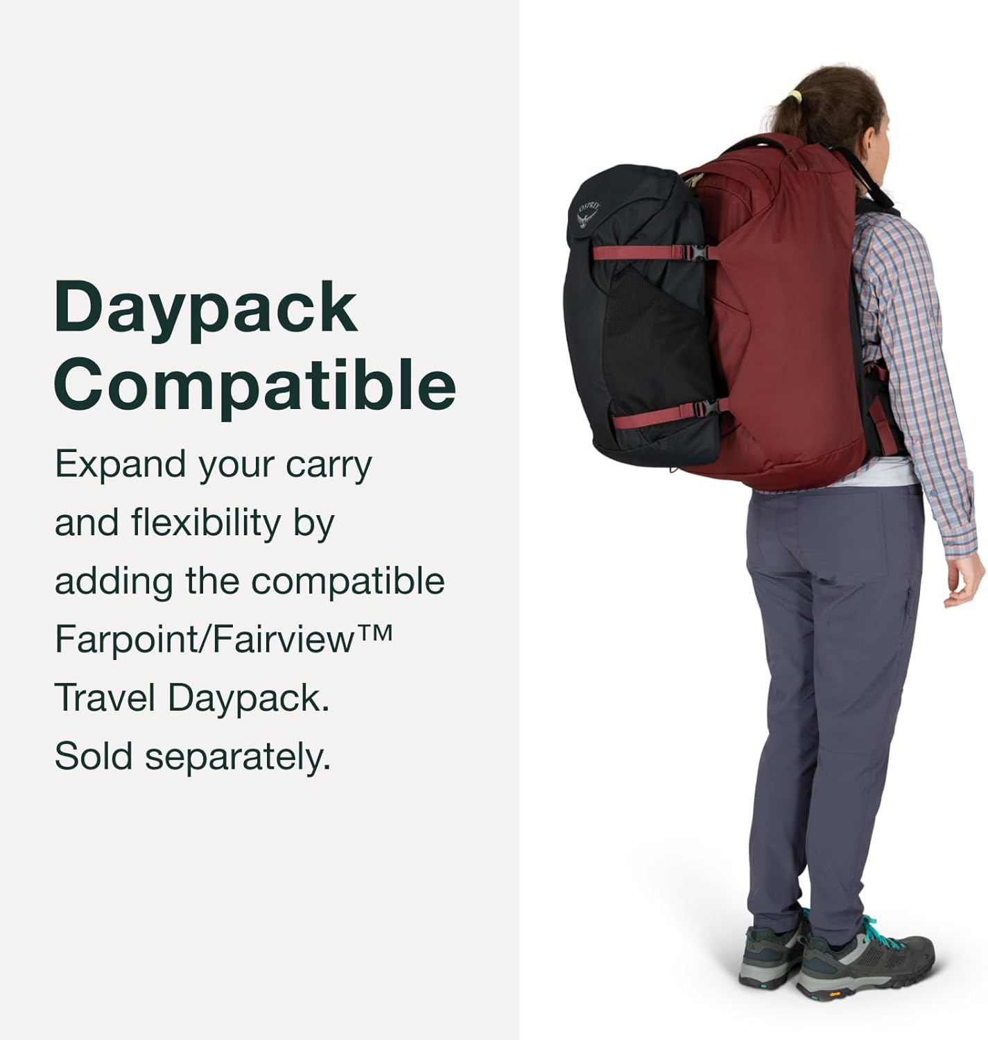 Osprey Fairview 55L Womens Travel Backpack BlackWinter Night Blue
