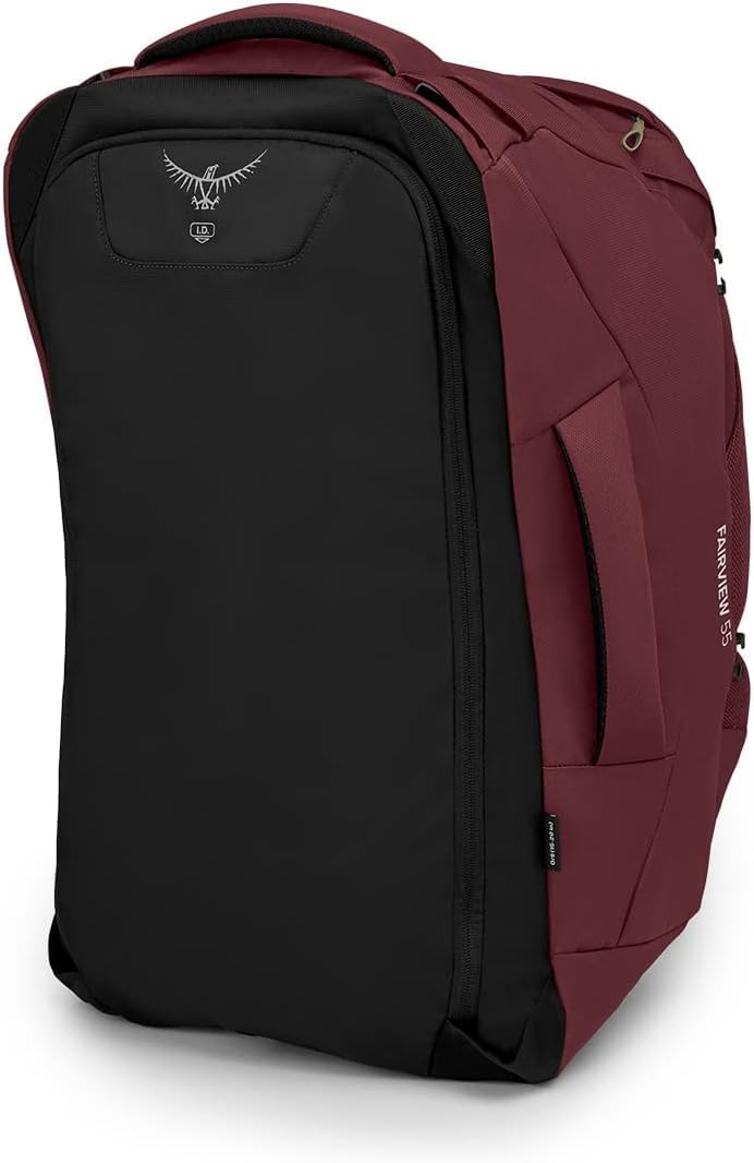 Osprey Fairview 55L Womens Travel Backpack BlackZircon Red