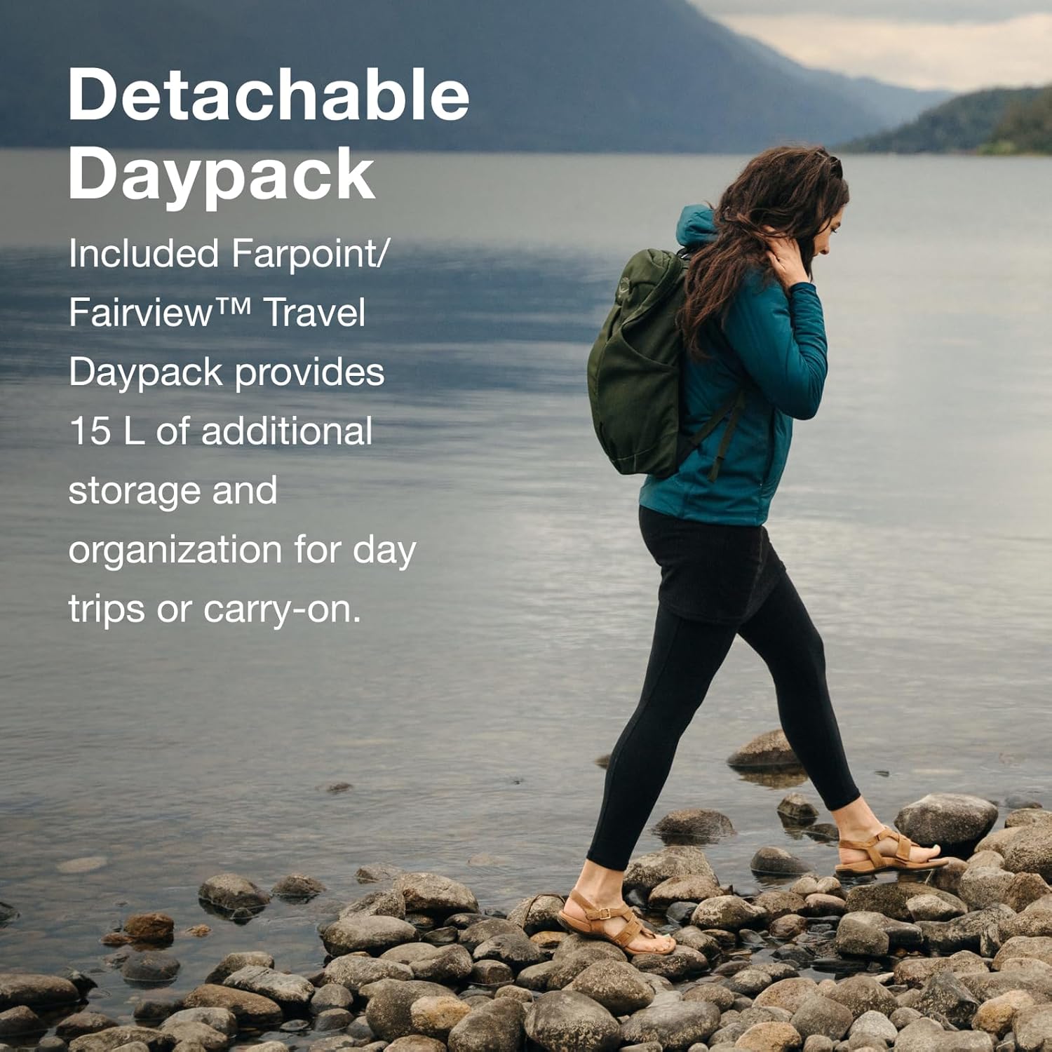 Osprey Fairview 55L Womens Travel Backpack BlackZircon Red