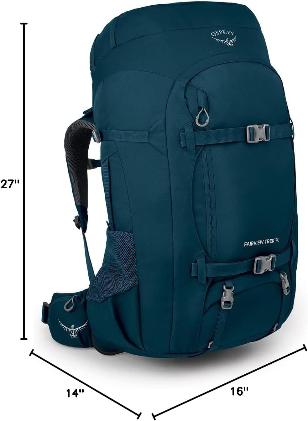 Osprey Fairview Trek 70L Womens Travel Backpack Night Jungle BlueNight Jungle Blue