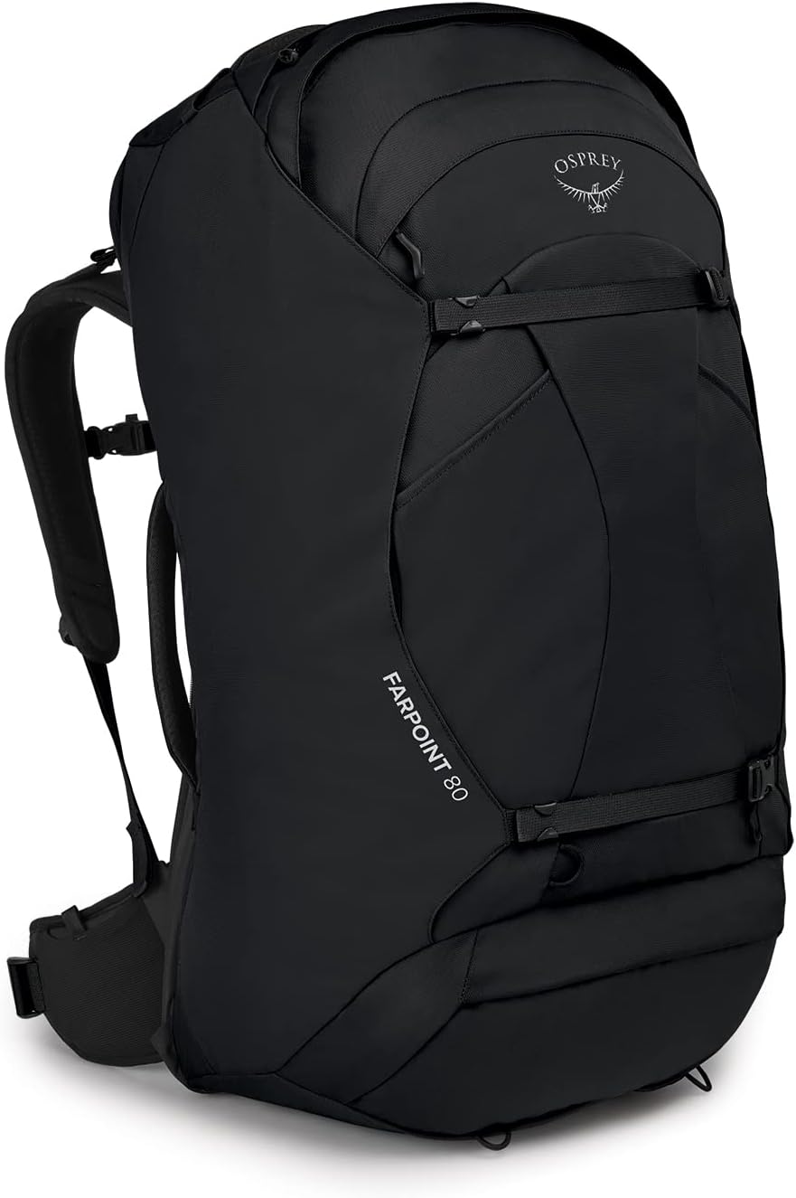 Osprey Farpoint 40L Mens Travel Backpack Tunnel Vision GreyBlack