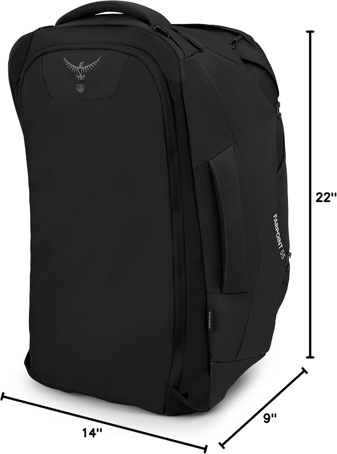 Osprey Farpoint 40L Mens Travel Backpack Tunnel Vision GreyBlack