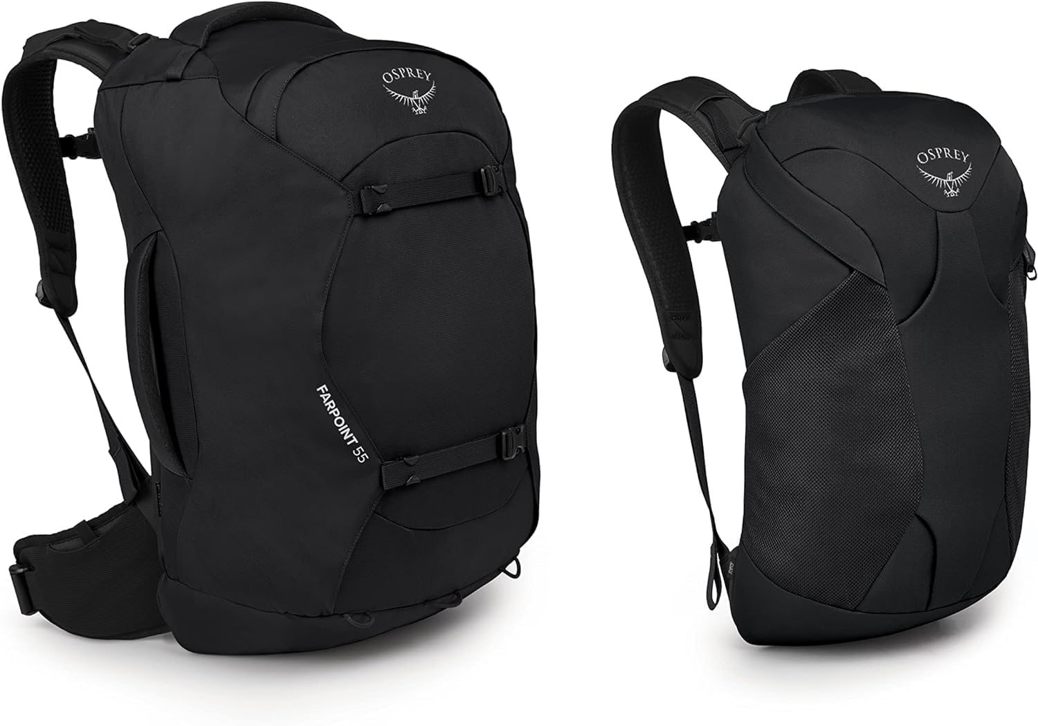 Osprey Farpoint 40L Mens Travel Backpack Tunnel Vision GreyBlack