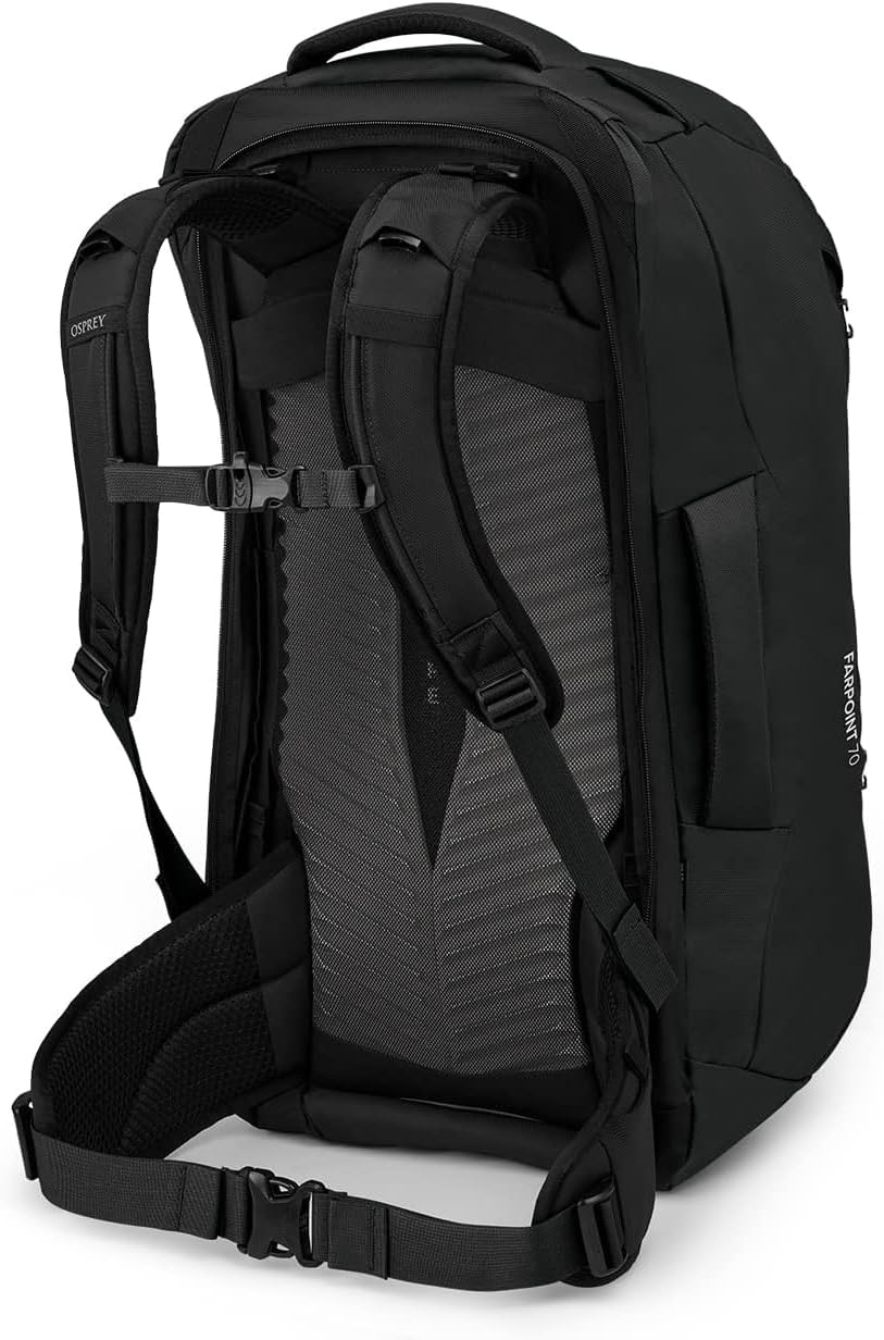 Osprey Farpoint 40L Mens Travel Backpack Tunnel Vision GreyBlack