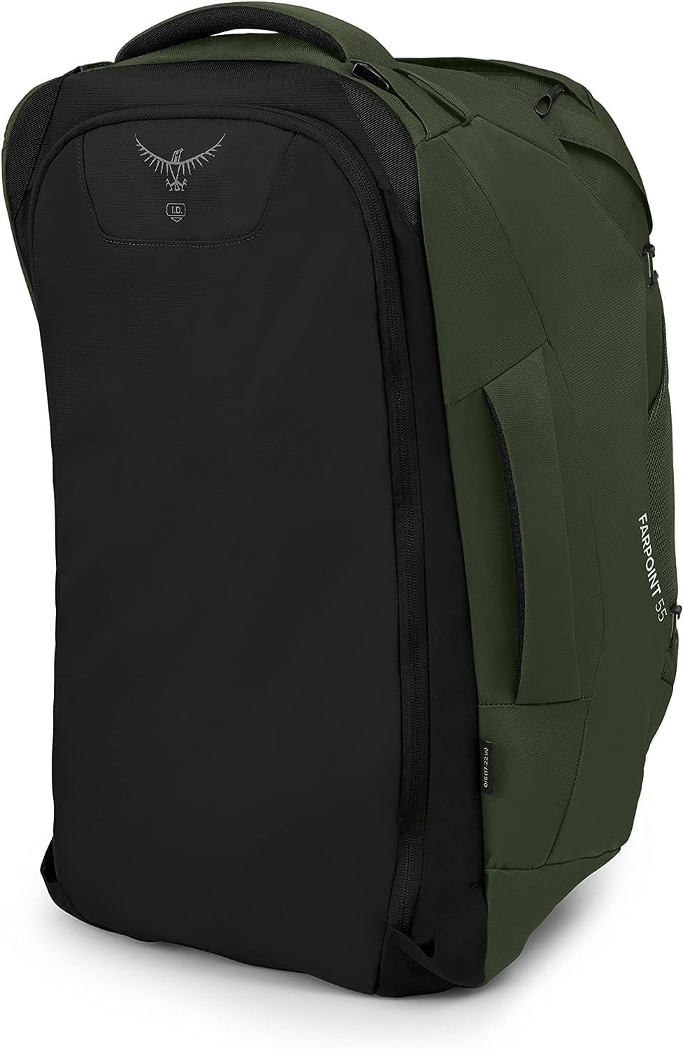 Osprey Farpoint 40L Mens Travel Backpack Tunnel Vision GreyGopher Green
