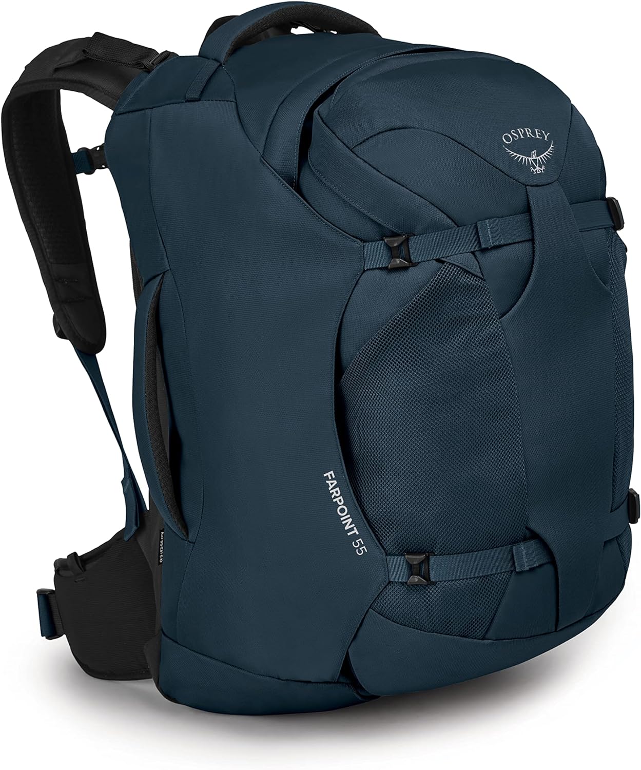 Osprey Farpoint 40L Mens Travel Backpack Tunnel Vision GreyMuted Space Blue