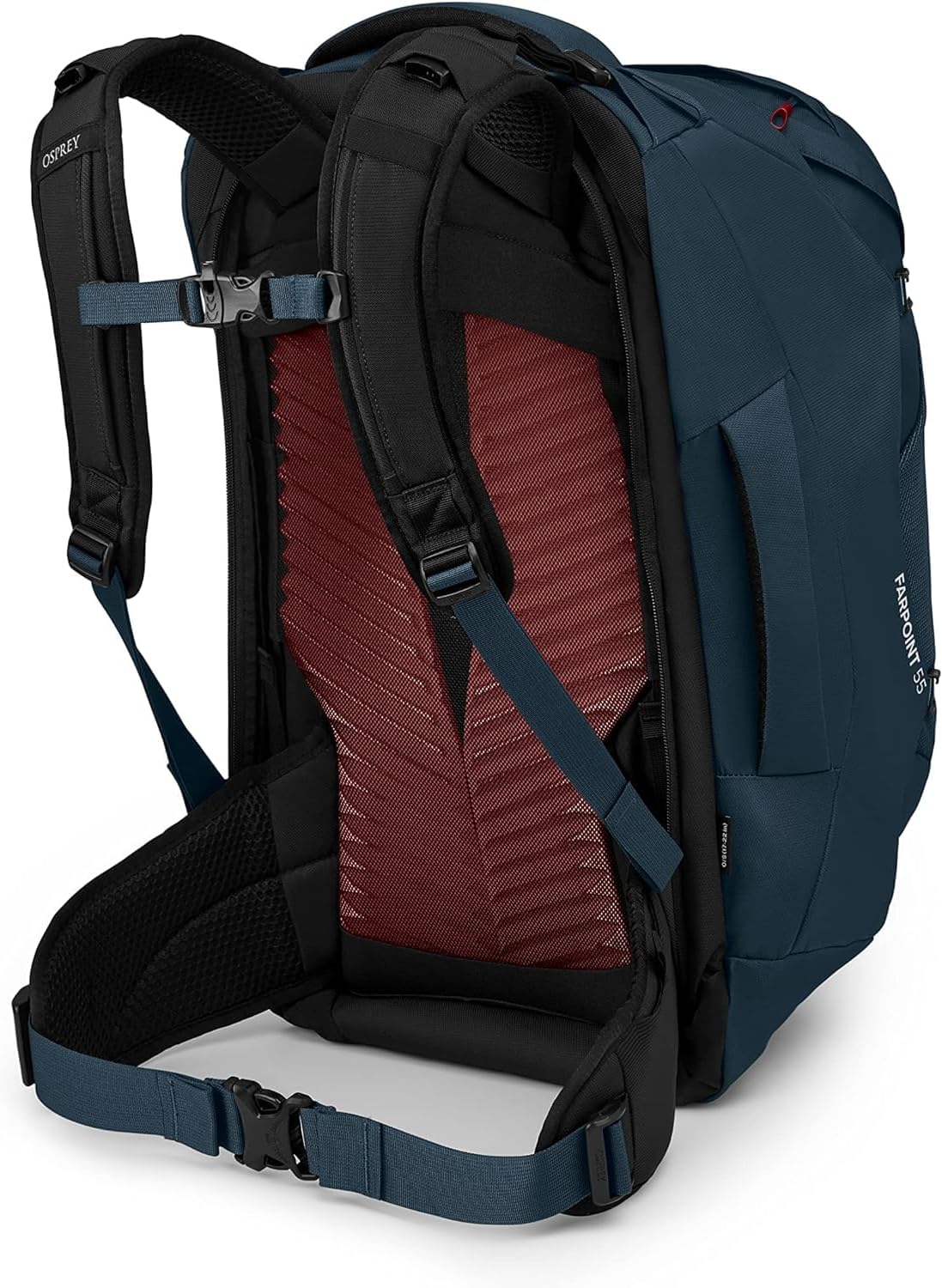 Osprey Farpoint 40L Mens Travel Backpack Tunnel Vision GreyMuted Space Blue
