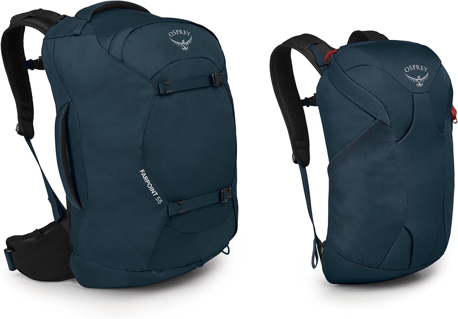 Osprey Farpoint 40L Mens Travel Backpack Tunnel Vision GreyMuted Space Blue