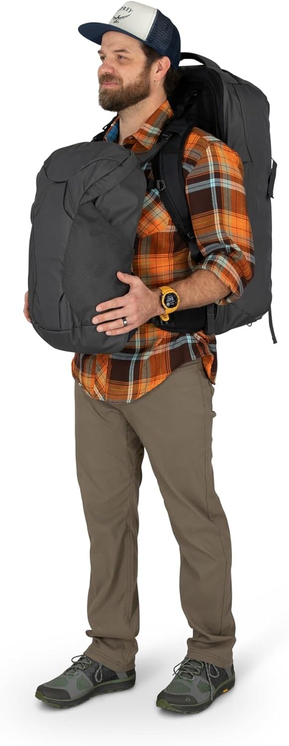 Osprey Farpoint 40L Mens Travel Backpack Tunnel Vision GreyTunnel Vision Grey