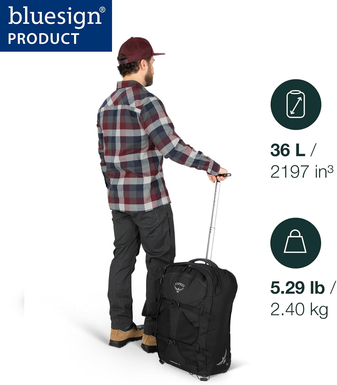 Osprey Farpoint Mens Wheeled Travel Pack 65L Black One SizeBlack