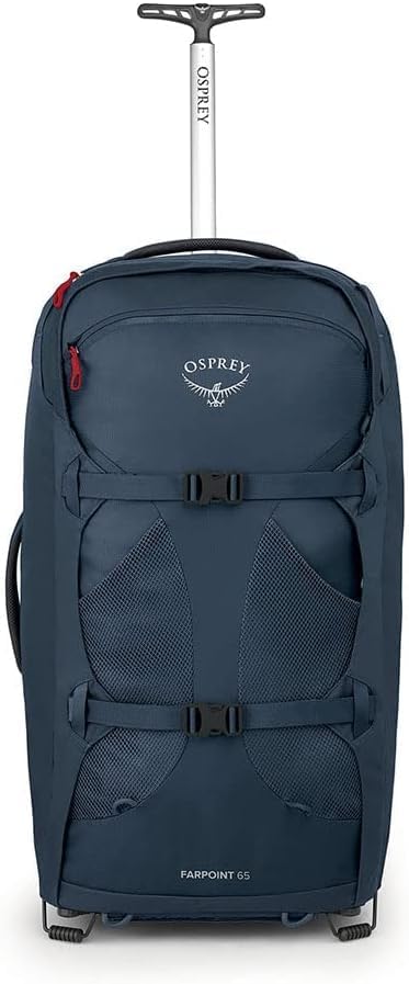 Osprey Farpoint Mens Wheeled Travel Pack 65L Black One SizeMuted Space Blue