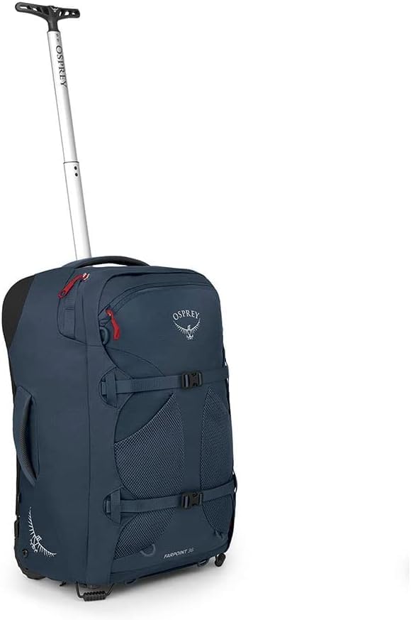 Osprey Farpoint Mens Wheeled Travel Pack 65L Black One SizeMuted Space Blue