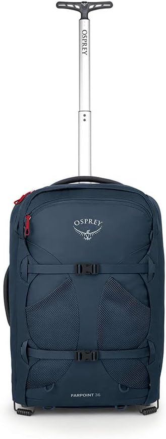 Osprey Farpoint Mens Wheeled Travel Pack 65L Black One SizeMuted Space Blue
