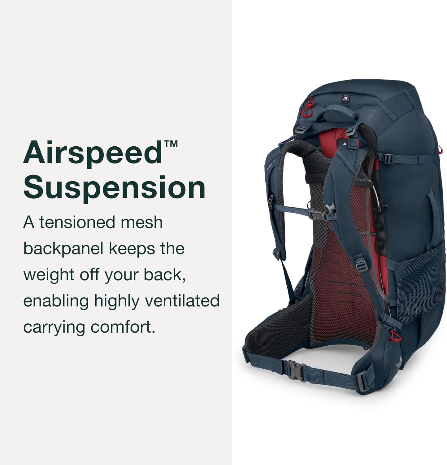 Osprey Farpoint Trek 55L Mens Travel Backpack Muted Space BlueMuted Space Blue