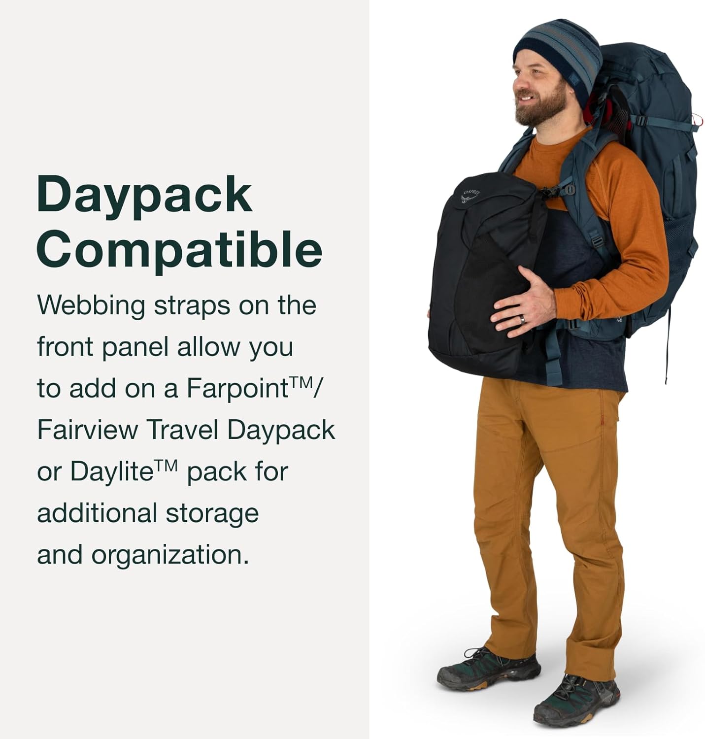 Osprey Farpoint Trek 55L Mens Travel Backpack Muted Space BlueMuted Space Blue