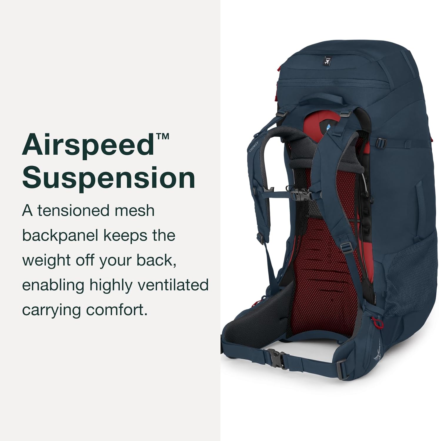 Osprey Farpoint Trek 55L Mens Travel Backpack Muted Space BlueMuted Space Blue