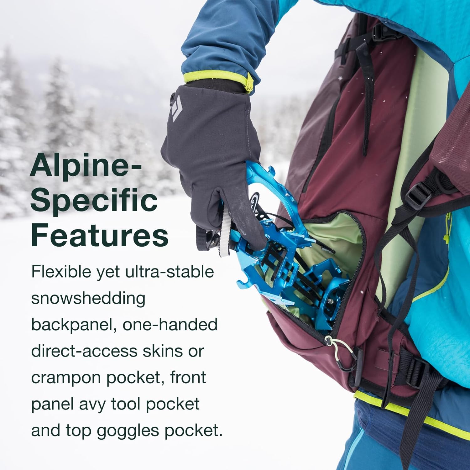 Osprey Firn 18L Ski and Snowboard Backpack Elderberry PurplePeppermint Green SmallMediumElderberry PurplePeppermint Green