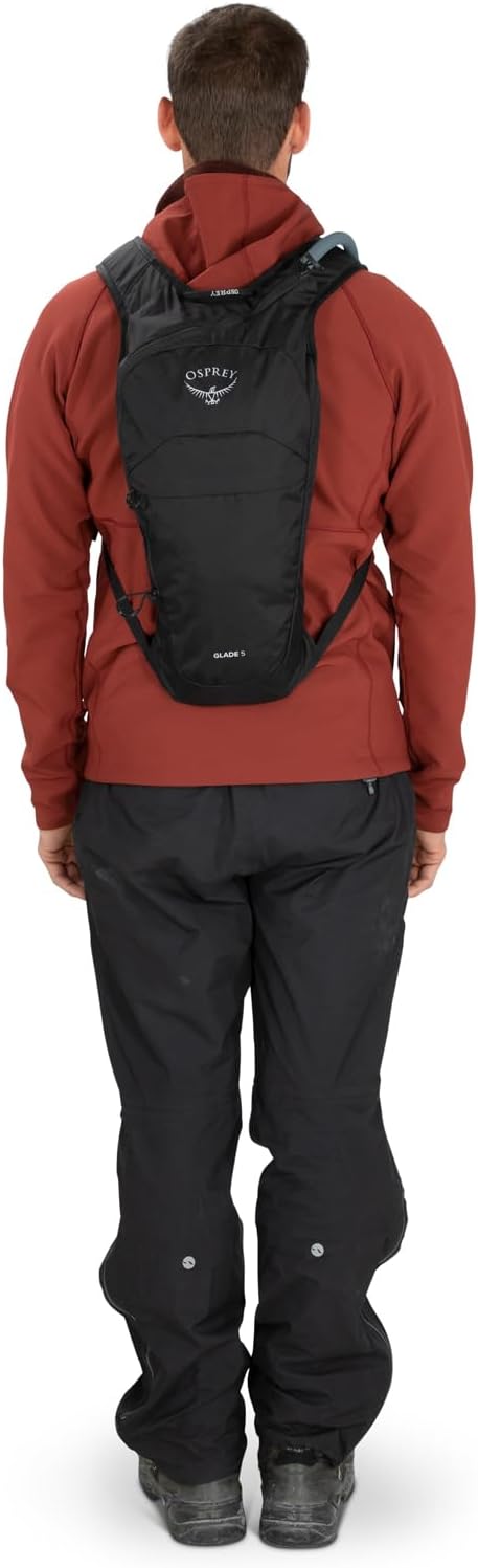 Osprey Glade 5L Ski and Snowboard Backpack with Hydraulics Water Reservoir BlackCelestine Blue