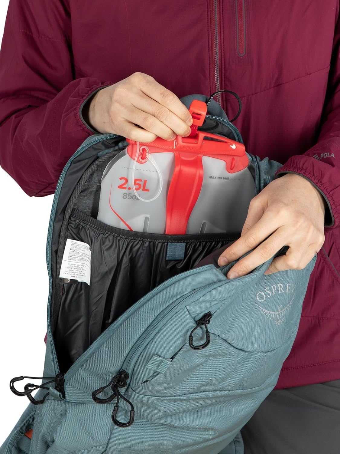 Osprey Glade 5L Ski and Snowboard Backpack with Hydraulics Water Reservoir BlackCelestine Blue