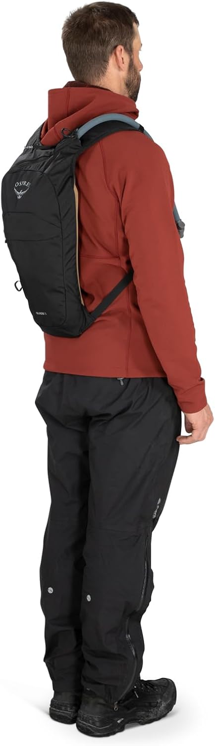 Osprey Glade 5L Ski and Snowboard Backpack with Hydraulics Water Reservoir BlackCelestine Blue