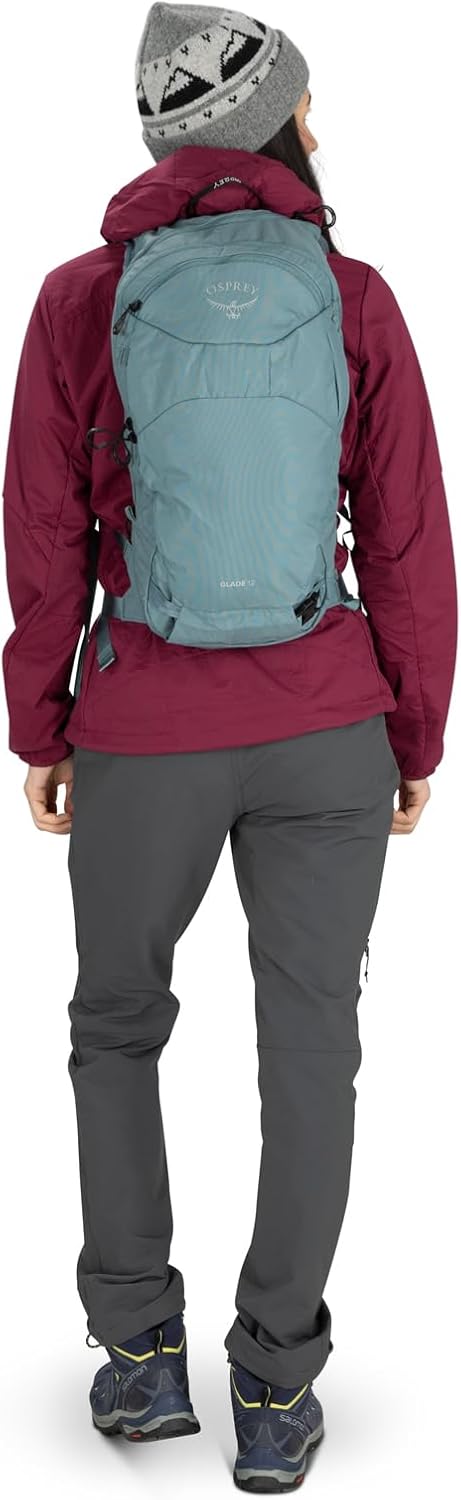 Osprey Glade 5L Ski and Snowboard Backpack with Hydraulics Water Reservoir BlackCelestine Blue