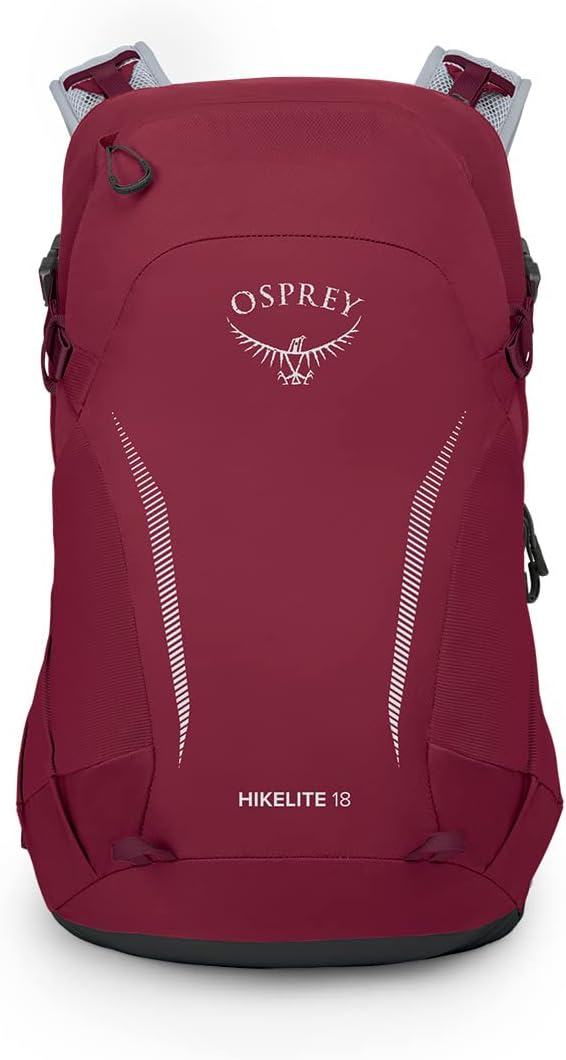 Osprey Hikelite 18L Unisex Hiking Backpack 18 Tan Concrete One SizeSangria Red