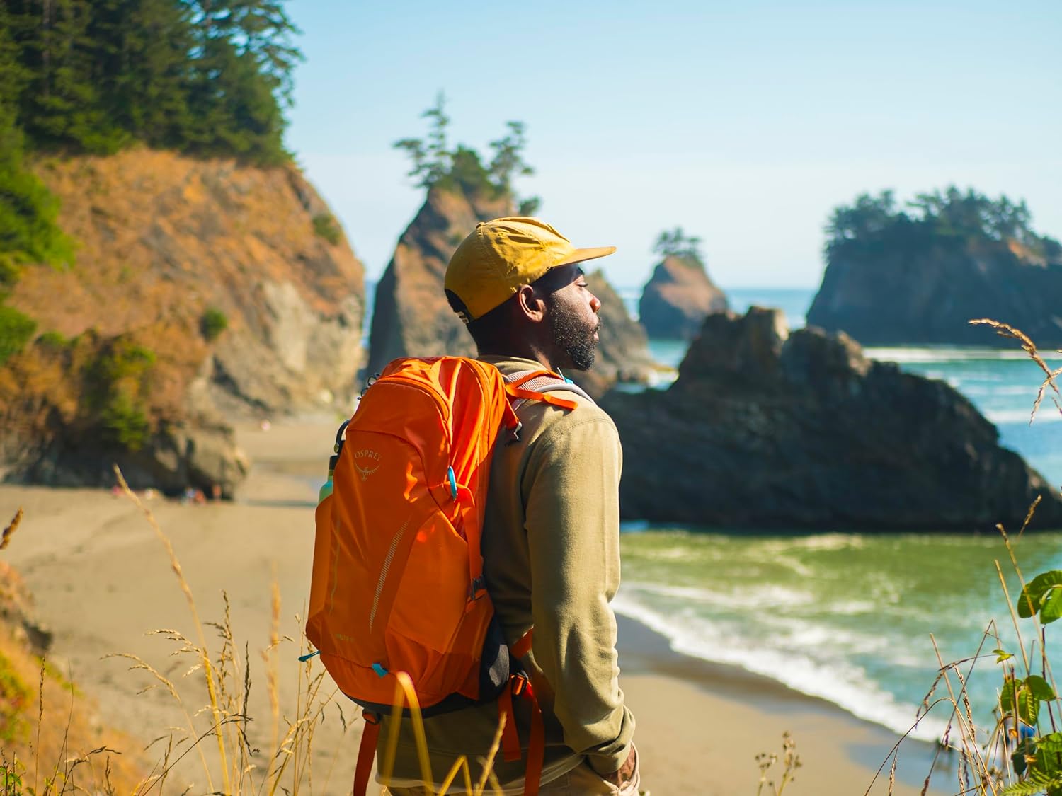 Osprey Hikelite 26L Unisex Hiking Backpack Pine Leaf GreenTan Concrete