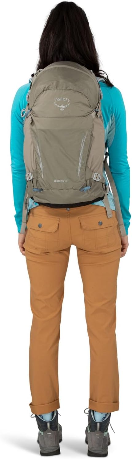 Osprey Hikelite 26L Unisex Hiking Backpack Pine Leaf GreenTan Concrete