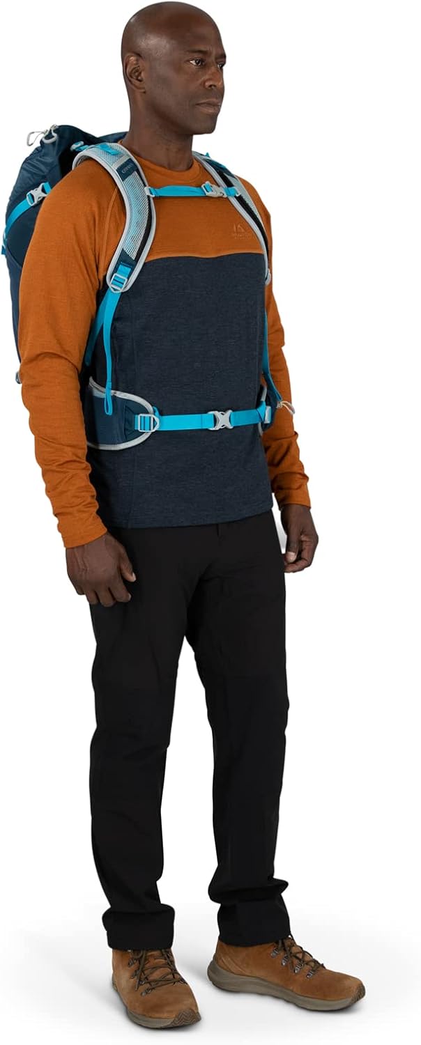 Osprey Hikelite 32L Unisex Hiking Backpack Pine Leaf Green SMAtlas Blue