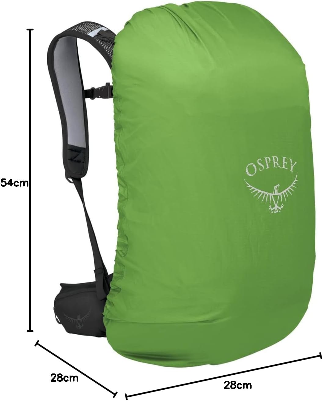 Osprey Hikelite 32L Unisex Hiking Backpack Pine Leaf Green SMBlack