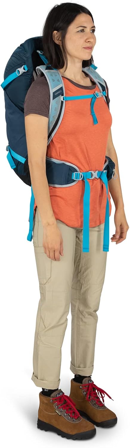 Osprey Hikelite 32L Unisex Hiking Backpack Pine Leaf Green SMBlack