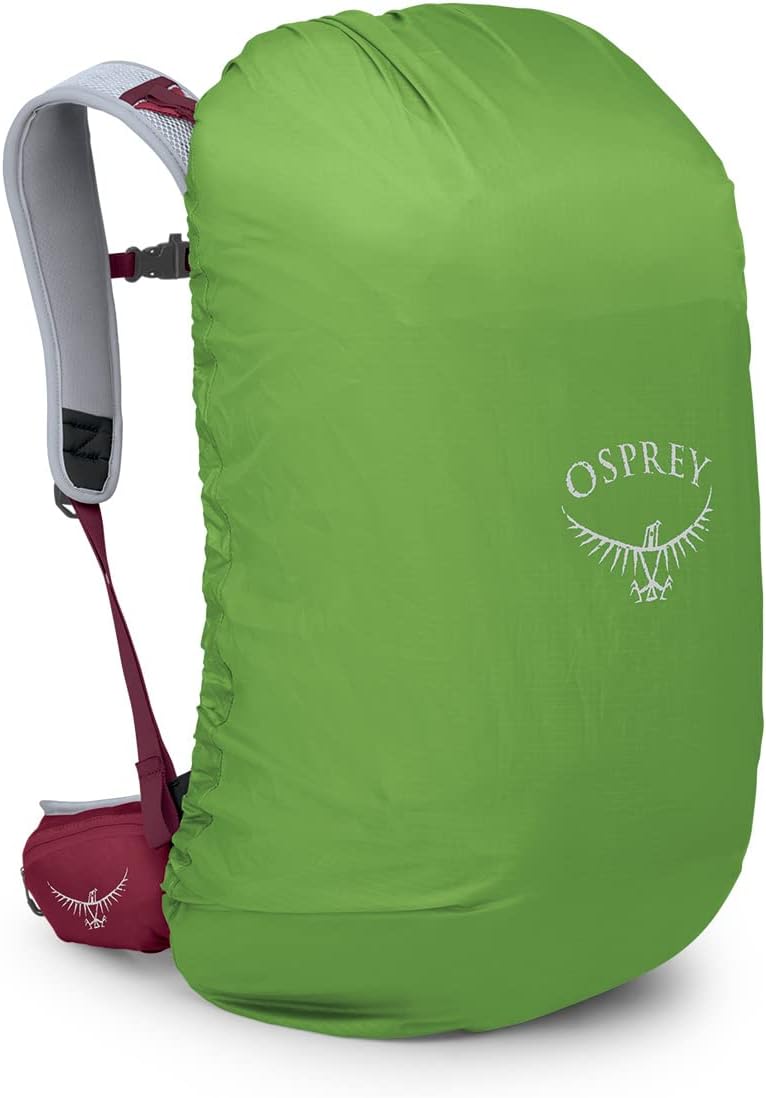 Osprey Hikelite 32L Unisex Hiking Backpack Pine Leaf Green SMSangria Red