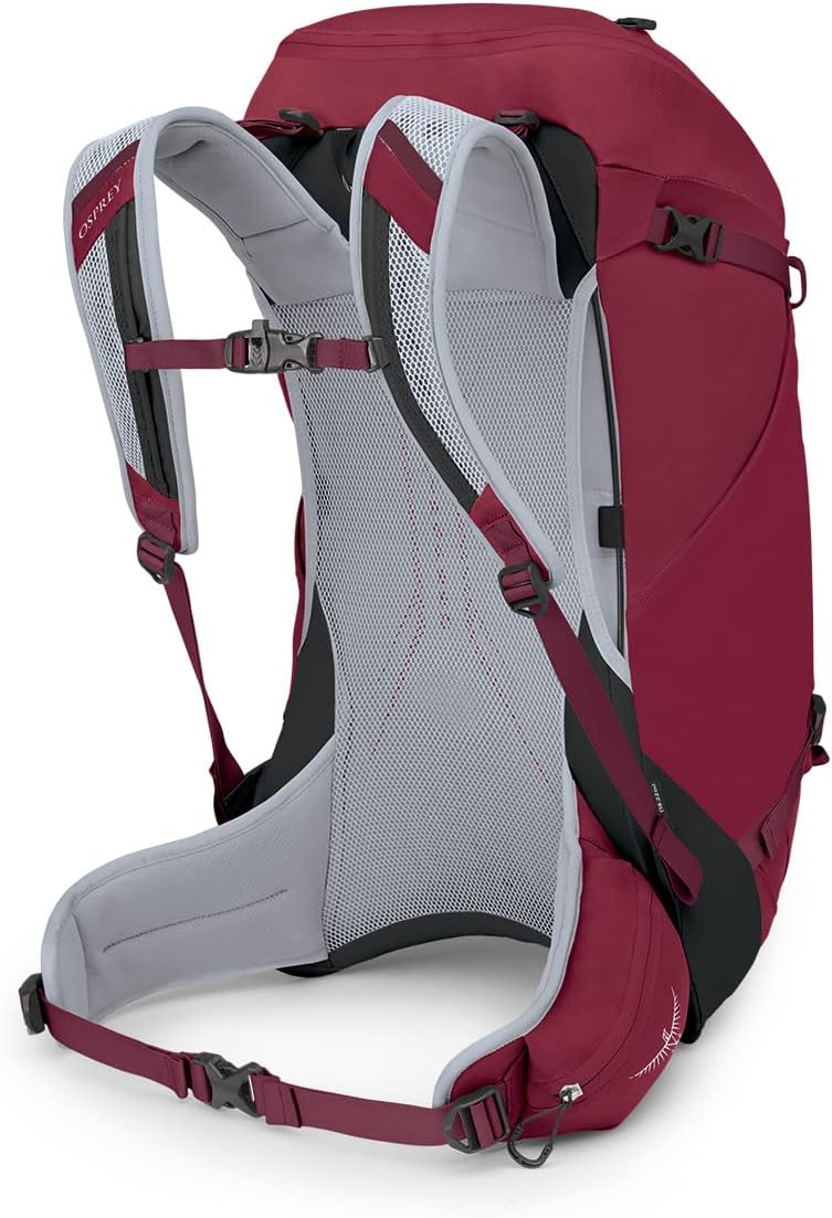 Osprey Hikelite 32L Unisex Hiking Backpack Pine Leaf Green SMSangria Red