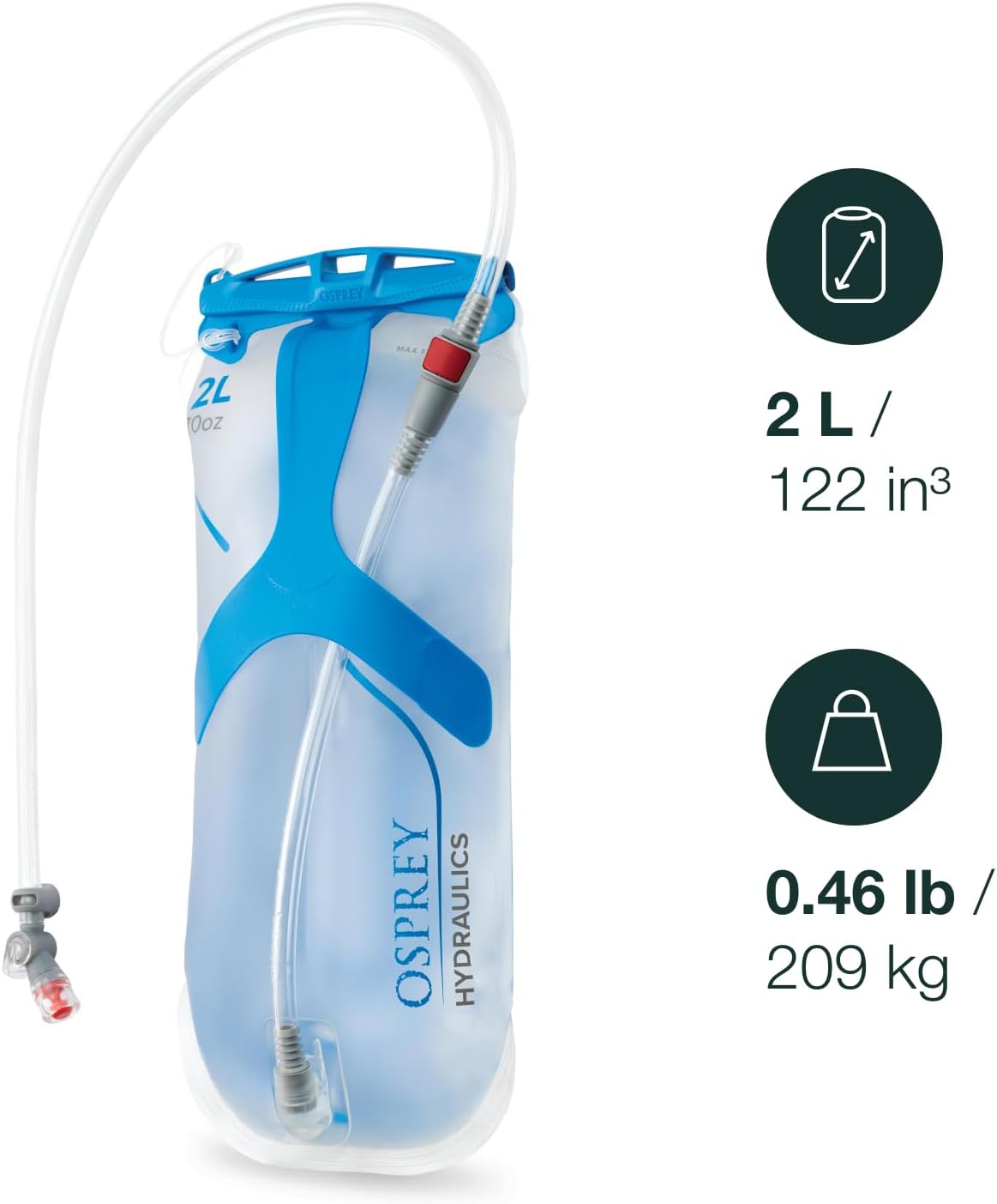 Osprey Hydraulics 2L Backpack Water Reservoir with Bite Valve