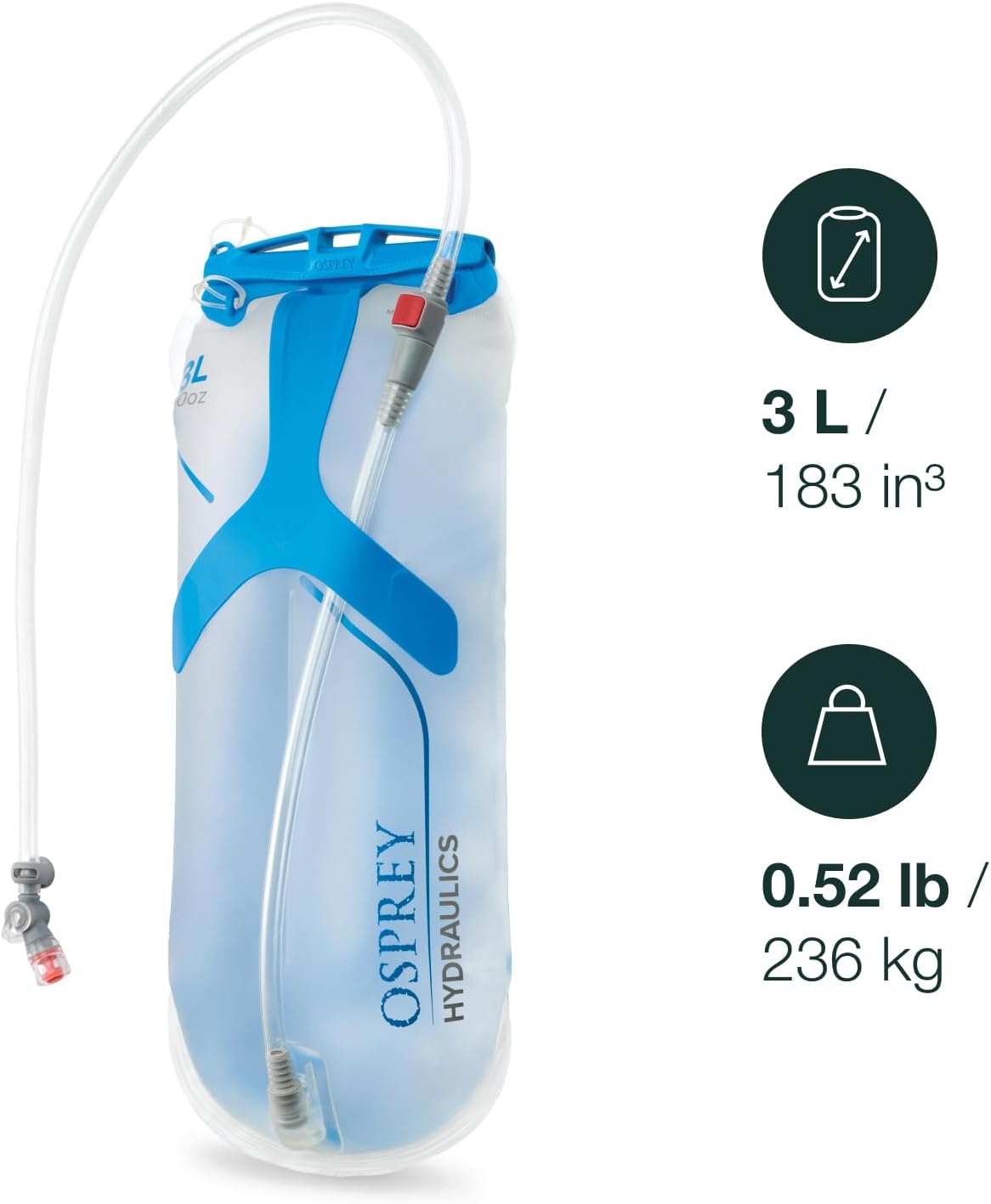 Osprey Hydraulics 3L Backpack Water Reservoir with Bite Valve