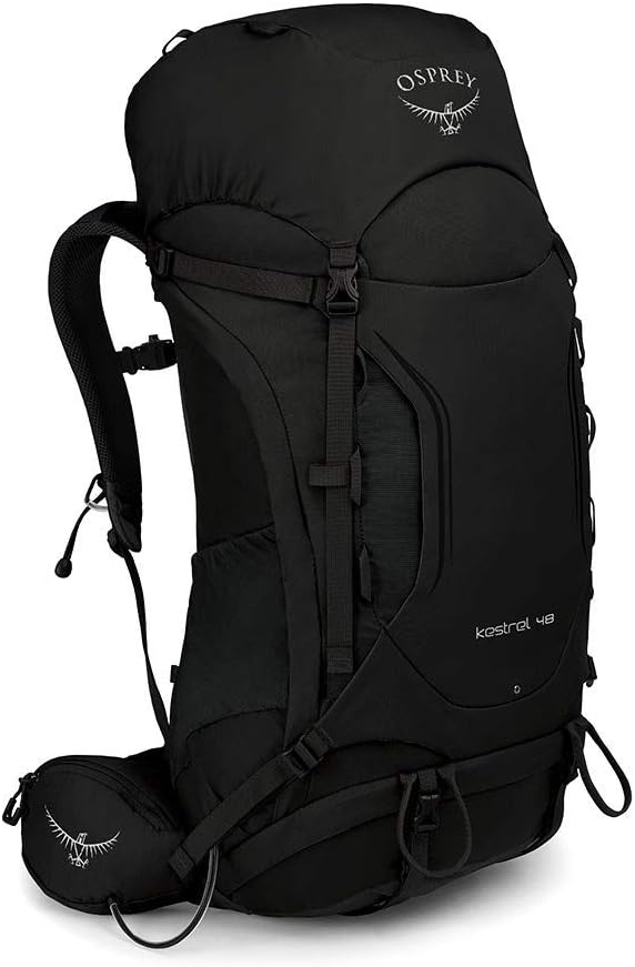 Osprey Kestrel 38L Mens Backpacking Backpack Black SMBlack