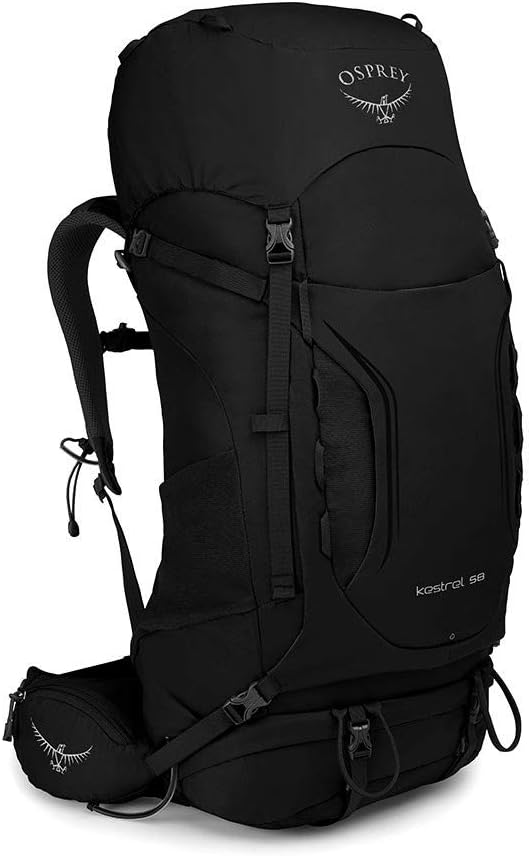 Osprey Kestrel 38L Mens Backpacking Backpack Black SMBlack