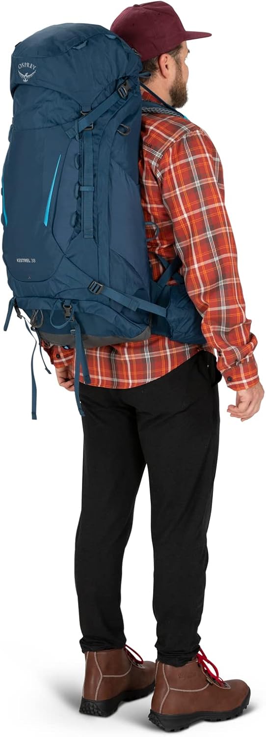 Osprey Kestrel 38L Mens Backpacking Backpack Black SMBlack