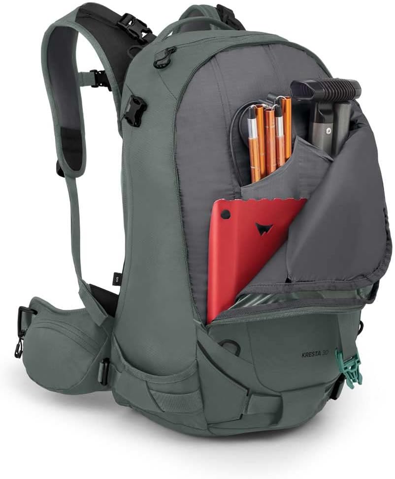 Osprey Kresta 30 Womens Backcountry Ski and Snowboard BackpackPine Leaf Green