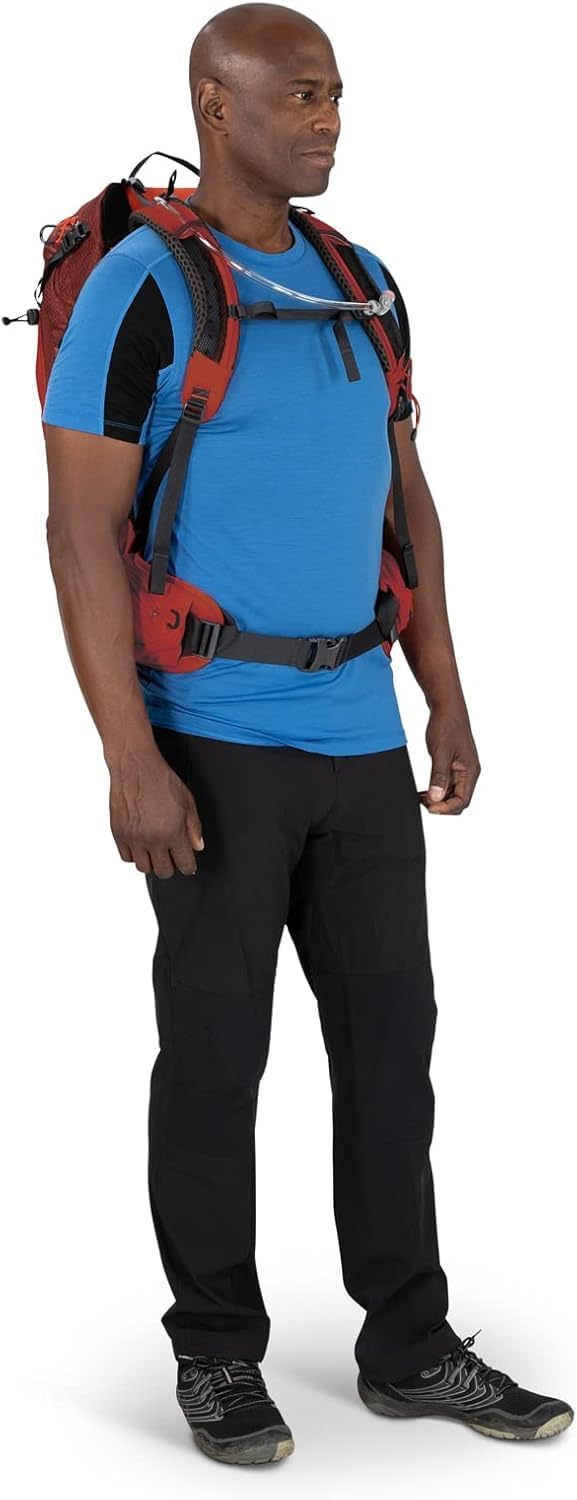 Osprey Manta 34L Mens Hiking Backpack with Hydraulics Reservoir Oak Leaf Orange One SizeBlack