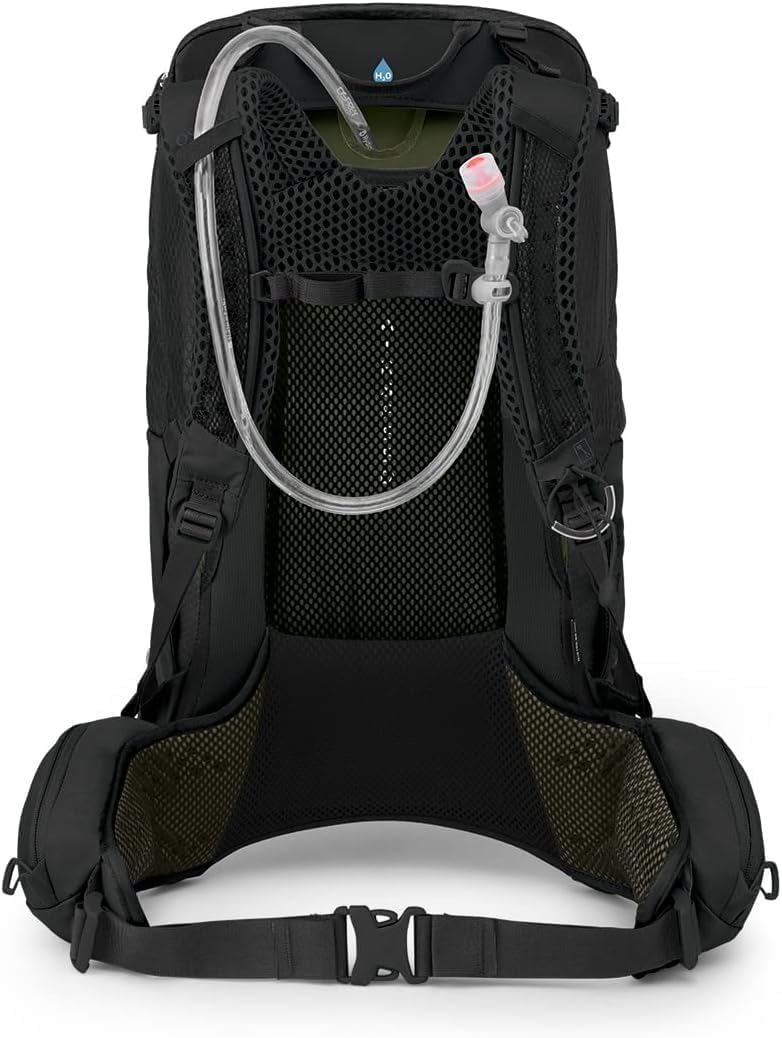 Osprey Manta 34L Mens Hiking Backpack with Hydraulics Reservoir Oak Leaf Orange One SizeBlack